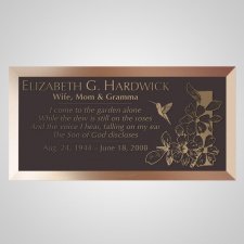 Hummingbird Bronze Plaque