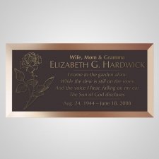 Single Flower Bronze Plaque