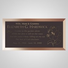 Large Flower Bronze Plaque