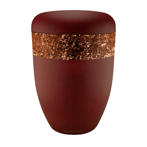 Scarlet Orange Biodegradable Urn