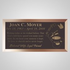 Gardening Bronze Plaque