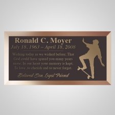 Skateboarding Bronze Plaque