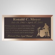 Drummer Bronze Plaque