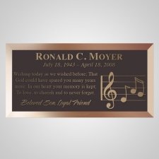 Music Notes Bronze Plaque