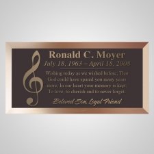 Treble Clef Bronze Plaque