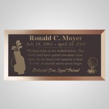 Golfing Bronze Plaque