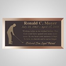 Tee Off Bronze Plaque