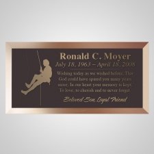 Mountain Climber Bronze Plaque