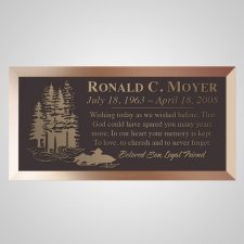 Snowmobile Bronze Plaque