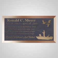 Boat Fishing Bronze Plaque