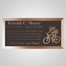 Biker Bronze Plaque