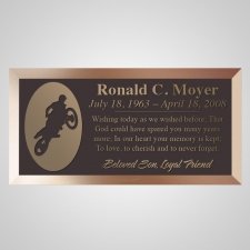 Bike Jump Bronze Plaque