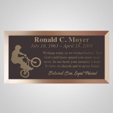 Wheelie Bronze Plaque