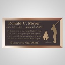 Up To Bat Bronze Plaque