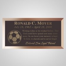 Soccer Ball Bronze Plaque