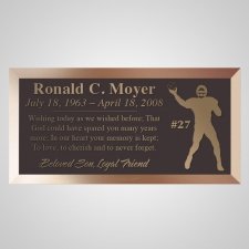 Football Bronze Plaque