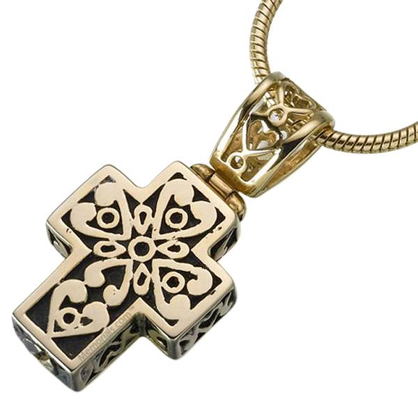 Filigree Cross Cremation Jewelry IV