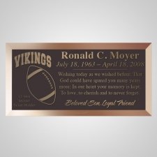 Football Fan Bronze Plaque