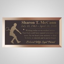 Tennis Player Bronze Plaque