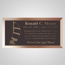 Sailboat Bronze Plaque