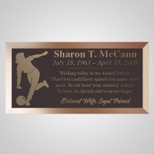 Woman Bowler Bronze Plaque