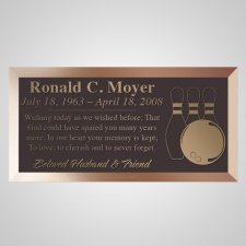 Bowling Bronze Plaque