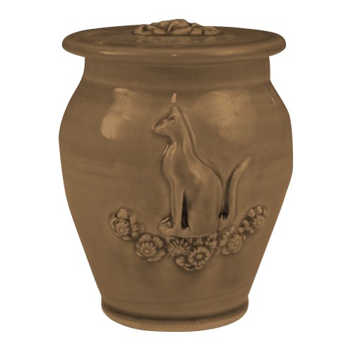 Kitty Moss Black Ceramic Cremation Urn