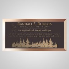 Pine Forest Bronze Plaque