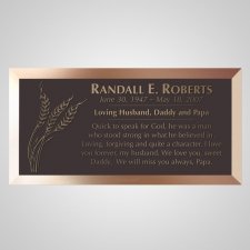 Farm Wheat Bronze Plaque