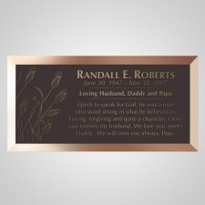 Wheat Strands Bronze Plaque