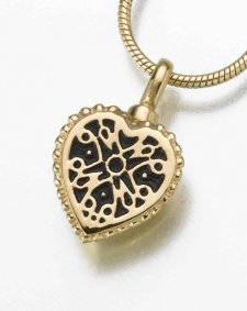 Filigree Heart Pet Cremation Jewelry II