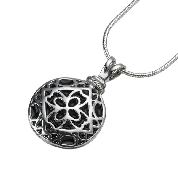 Filigree Round Keepsake Pendant