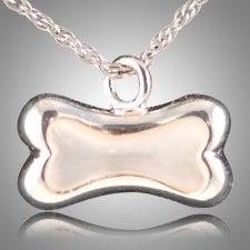 Dog Bone Pearl Cremation Pendant