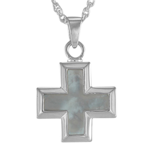 Pearl Mini Cross Keepsake Pendant III