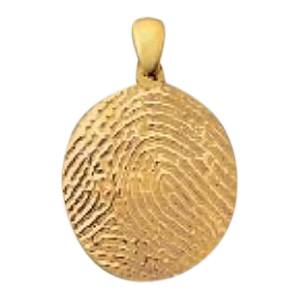 Regular Finger Print 14k Yellow Gold Keepsake