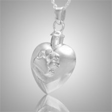 Paw Heart Pet Cremation Jewelry
