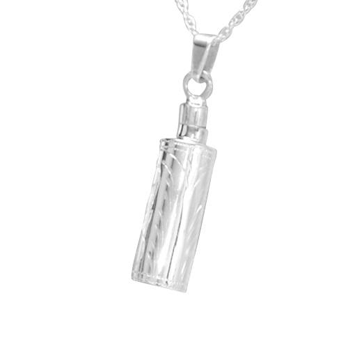 Etched Cylinder Cremation Pendant III