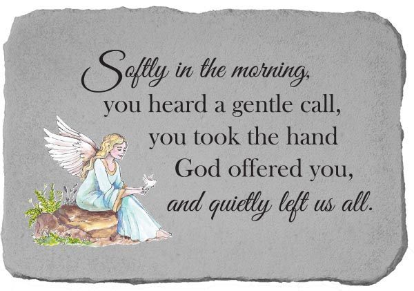 Softly In The Morning Angel Personalized Stone