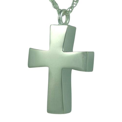 Curved Cross Keepsake Pendant