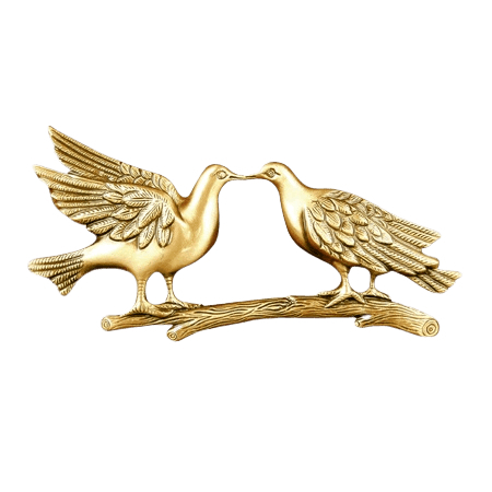 Loving Doves Bronze Medallion Appliques