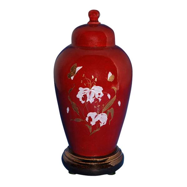 Red Pet Cremation Urn