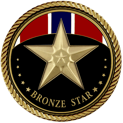 3D Bronze Star Small Medallion