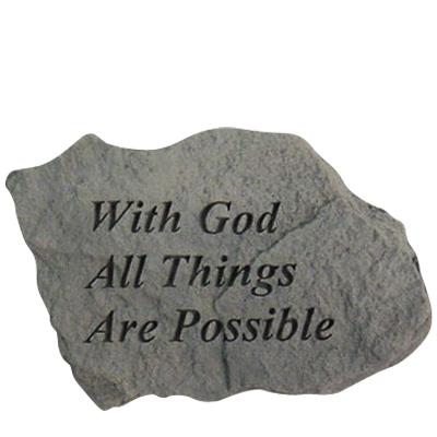 With God All Things Are Possible Rock