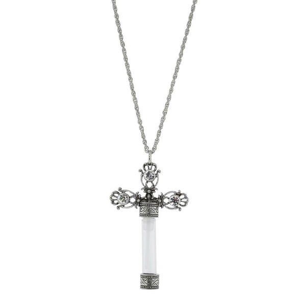 Crystal Cross Cremation Pendant