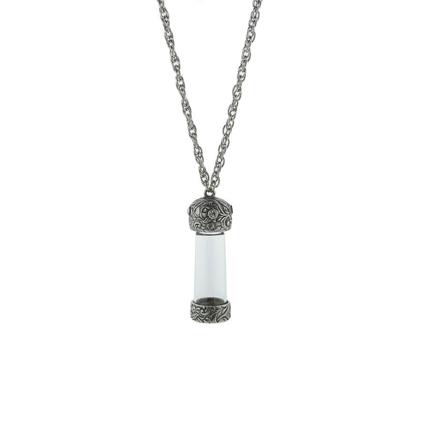 Crystal Vial Cremation Pendant