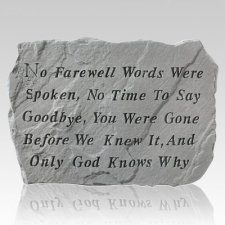 No Goodbye Pet Memory Stone