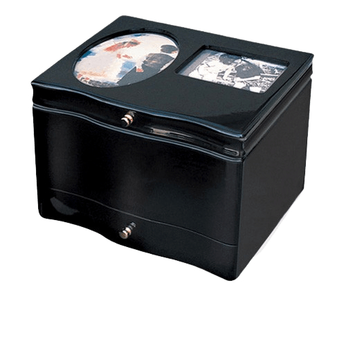 International Photo Chest Wood Urn