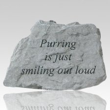 Purring Is Just Smiling Memorial Stone
