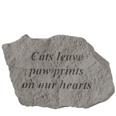 Cats Leave Paw Prints Rock