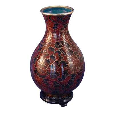 Crimson Cloisonne Vase